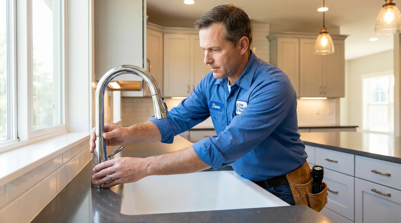 Kitchen faucet installation by Johns Plumbing LLC in Croydon